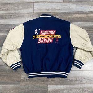 Showtime Championship Boxing Navy Varsity Jacket